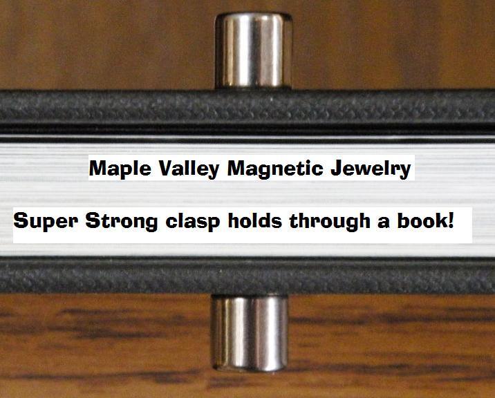 Silver Magnetic Hematite Bicone 2-Tone Sapphine Rose BRACELET ANKLET NECKLACE gallery