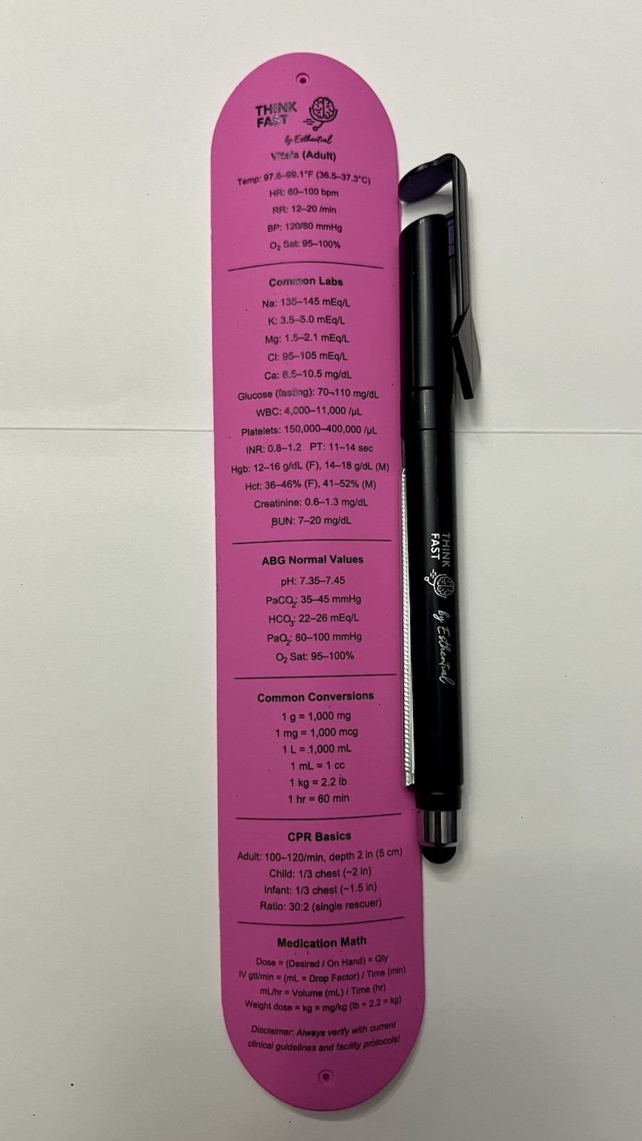 NEW UNIQUE medical reference pull out banner PEN and Reusable slap on wrist band gallery