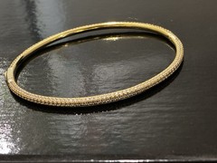 925 Sterling Silver Gold Plate bangle perfect for stacking or wearing on its own