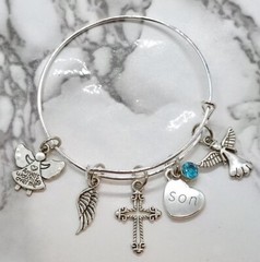 Angles watching over me Memorial Bracelet for loss of Son