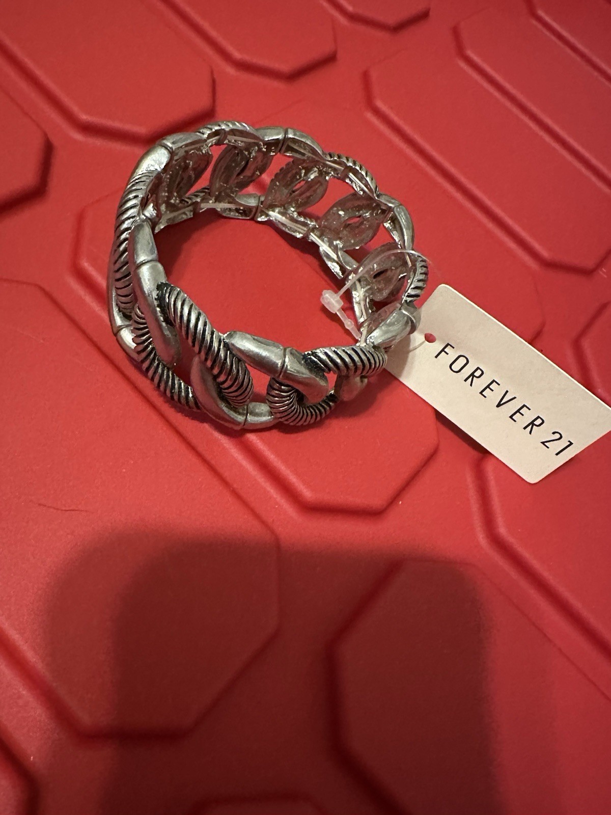Y2K Vintage Forever 21 Chain Bracelet Silver One Size Fashion Jewelry with tags gallery