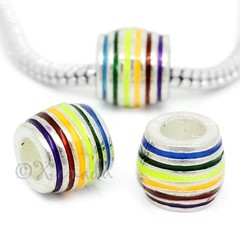 Rainbow Pride LGBT European Charm Bead For European Charm Bracelets