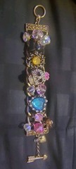 RARE classic, retired Betsey Johnson chunky statement charm bracelet.