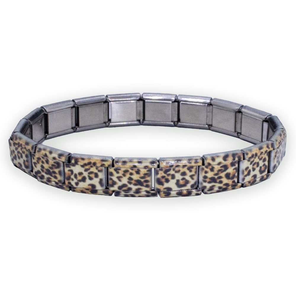 Fablinks Italian Charm Bracelet, Animal Print Nomination Bracelets with 9mm Char