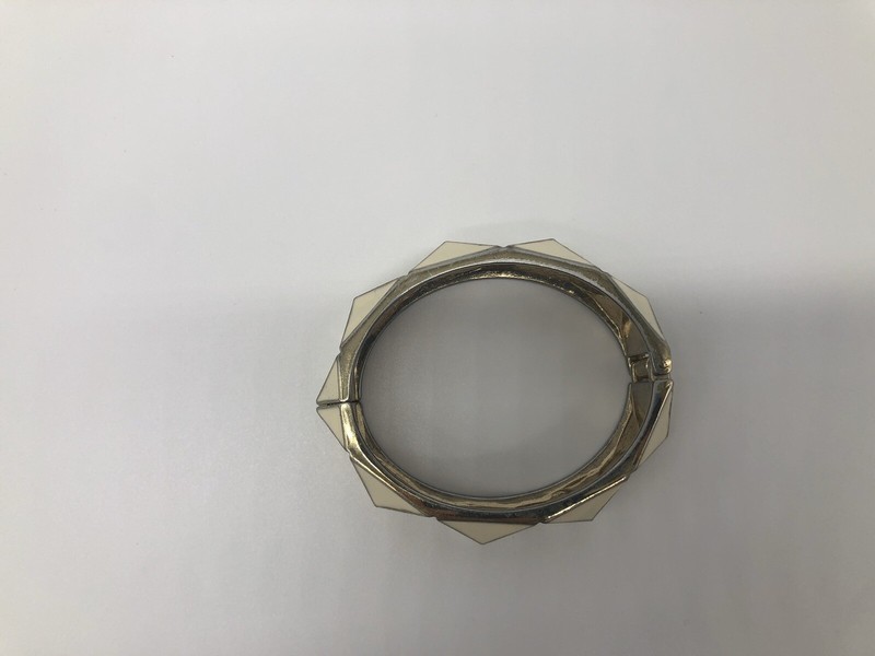 Forever21 brass bracelet flexable Cream And Gold Cuff gallery