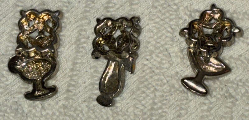 New Years Eve Enamel Silver Tone Charms 3/4”l X 1/2” Ready For Restringing gallery