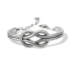 NWT Brighton Interlok Harmony Silver Bold Bar Curve Bracelet $68