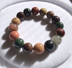 🌈 13.5mm Multi-Color Agate Bracelet 🌈 On Sale (S0231)