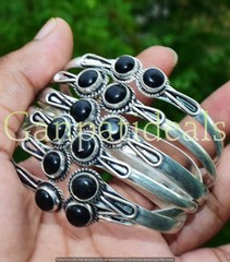 Black Onyx Gemstone Bangle 1pcs Wholesale Lots 925 Silver Plated Jewelry