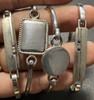 Lot Of 4 Sterling Silver Cuff Bangles 61 Grams Total For Women gallery