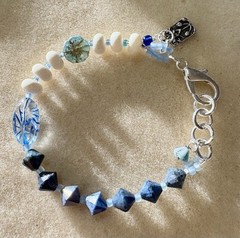 Spring/Summer Blue And White Czech Glass Bracelet