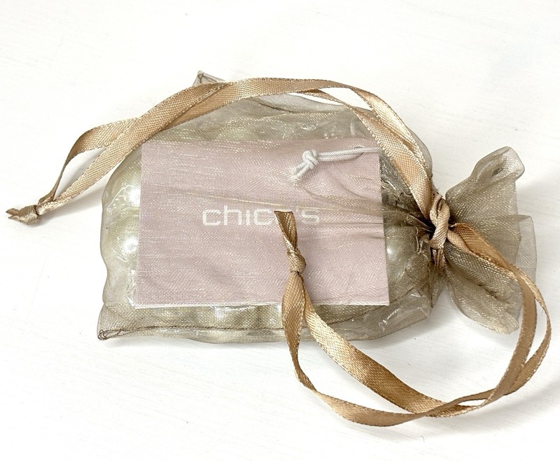 Chico's Faux Pearl Bracelet Crystal Heart Charm 30 Yr Anniversary Pouch New gallery