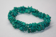 Southwestern Braided Triple Strand Turquoise Stretch Bracelet [044GRA]