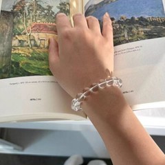 12mm Natural Beautiful white Crystal Quartz Crystal Beads Bracelet