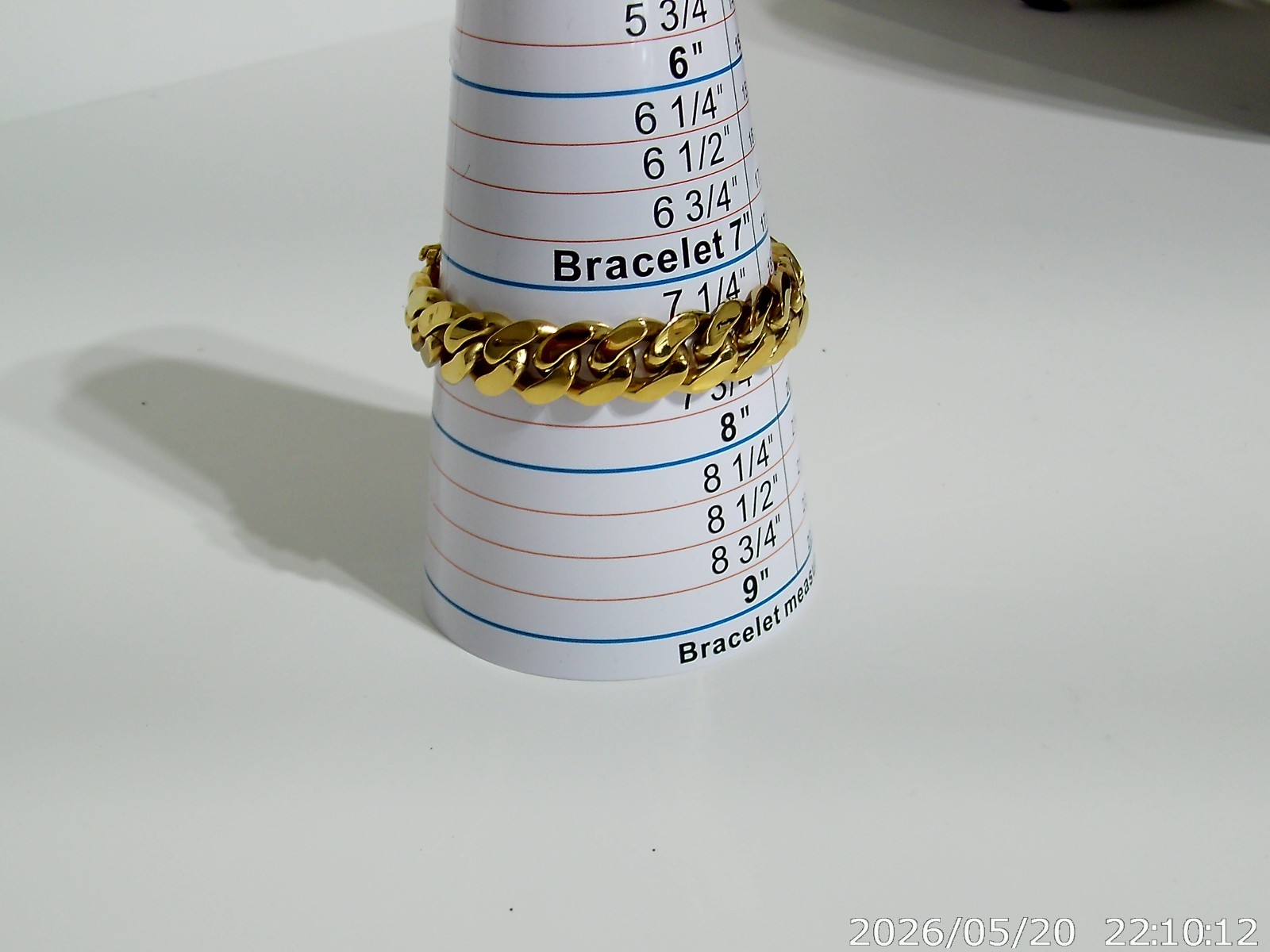 7.5" stainless steel 14k gold plated bracelet made for the modern man gallery
