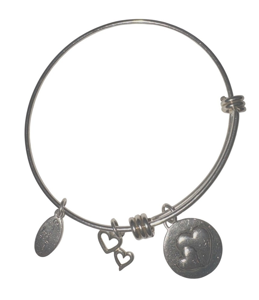 "Extraordinary Life" Always Sisters 925 Sterling Silver Adjustable Charm Bangle
