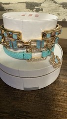 Bomb Party ST67113The Sweetheart Lock Lab Created Stones Rose Gold Plating