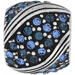 New Brighton ABC AMERICANA Silver Blue Bead Charm Spacer MSRP $23