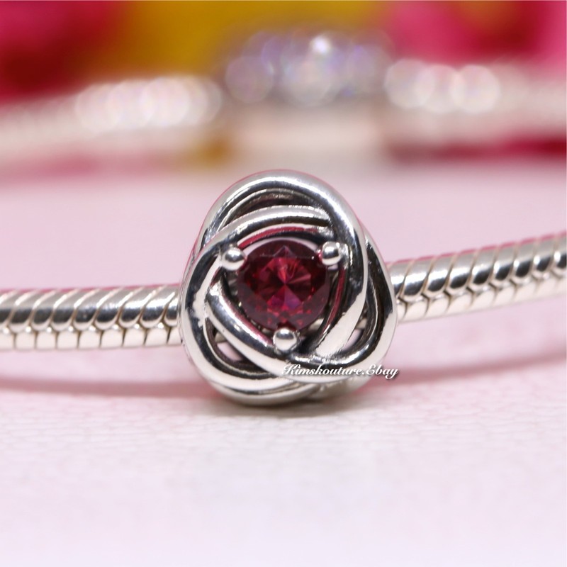 New 100% Authentic PANDORA 925 Ale October Pink Eternity Circle Charm 790065C05 gallery