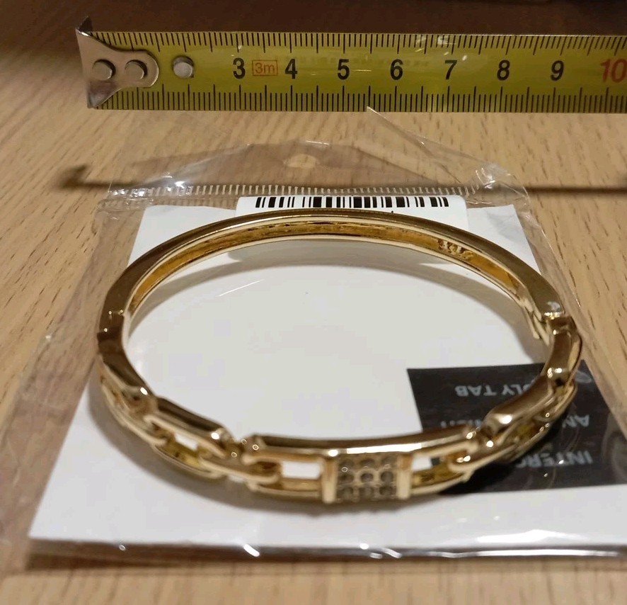 New White Crystal Anti Tarnish Alloy Bangle Bracelet gallery