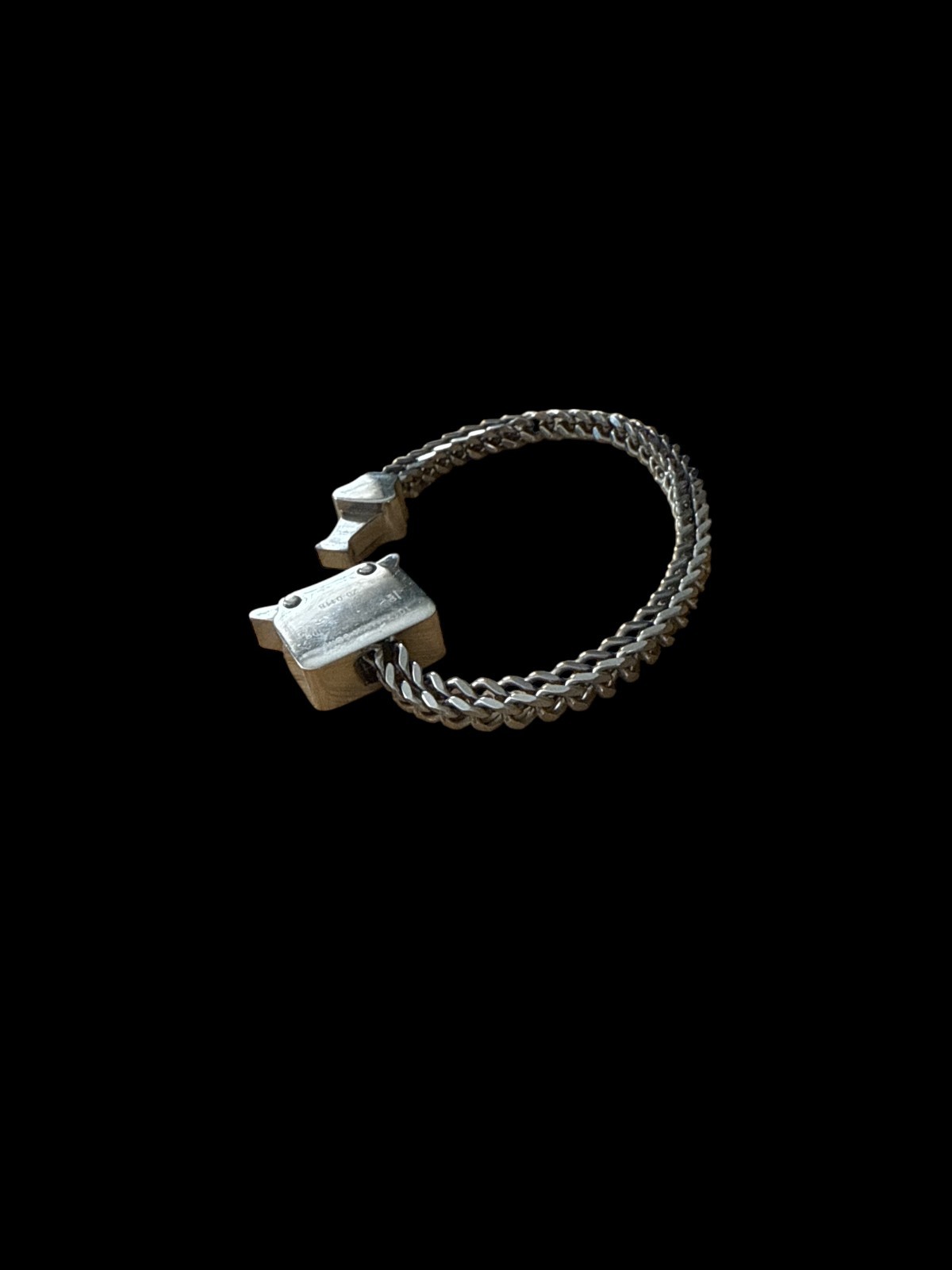 1017 ALYX 9SM Cubix Mini Bracelet Silver Stainless Rollercoaster Clasp 20-0118 gallery