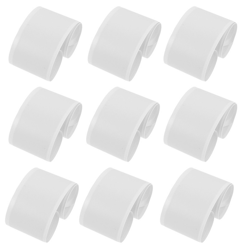 50 Pcs White Snap Bracelets Graffiti Slap Bands Kids Birthday for gallery