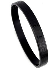 Black Greek Bracelet Key Jewelry Greek Key Pattern Meander Bracelet Eternity