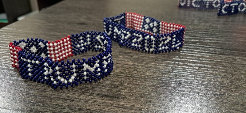 Trump Beaded Bracelet Red White and Blue 3 Piece gallery