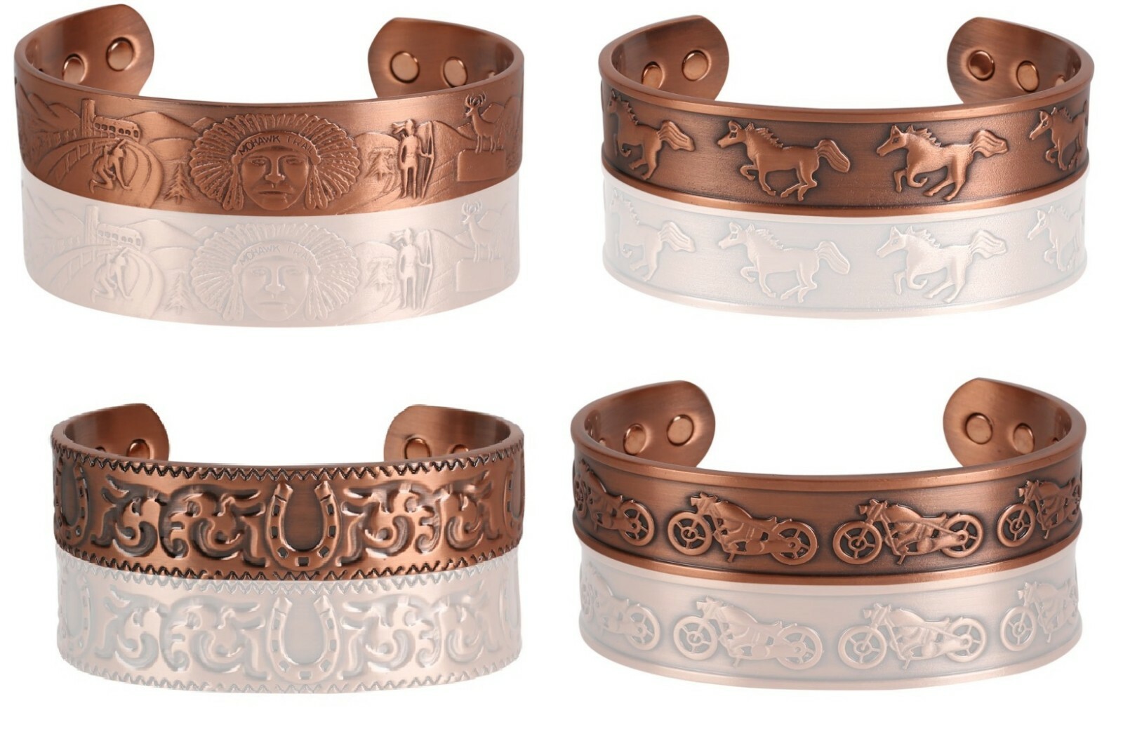 Pure Copper Magnetic Bracelet - Solid Copper Arthritis Pain Therapy Energy Cuff gallery