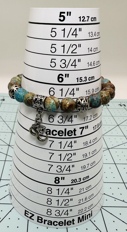 Tibetan Buddha Natural Stones Peace, Meditation, Stretch Bracelet Size 6 1/4.￼ gallery