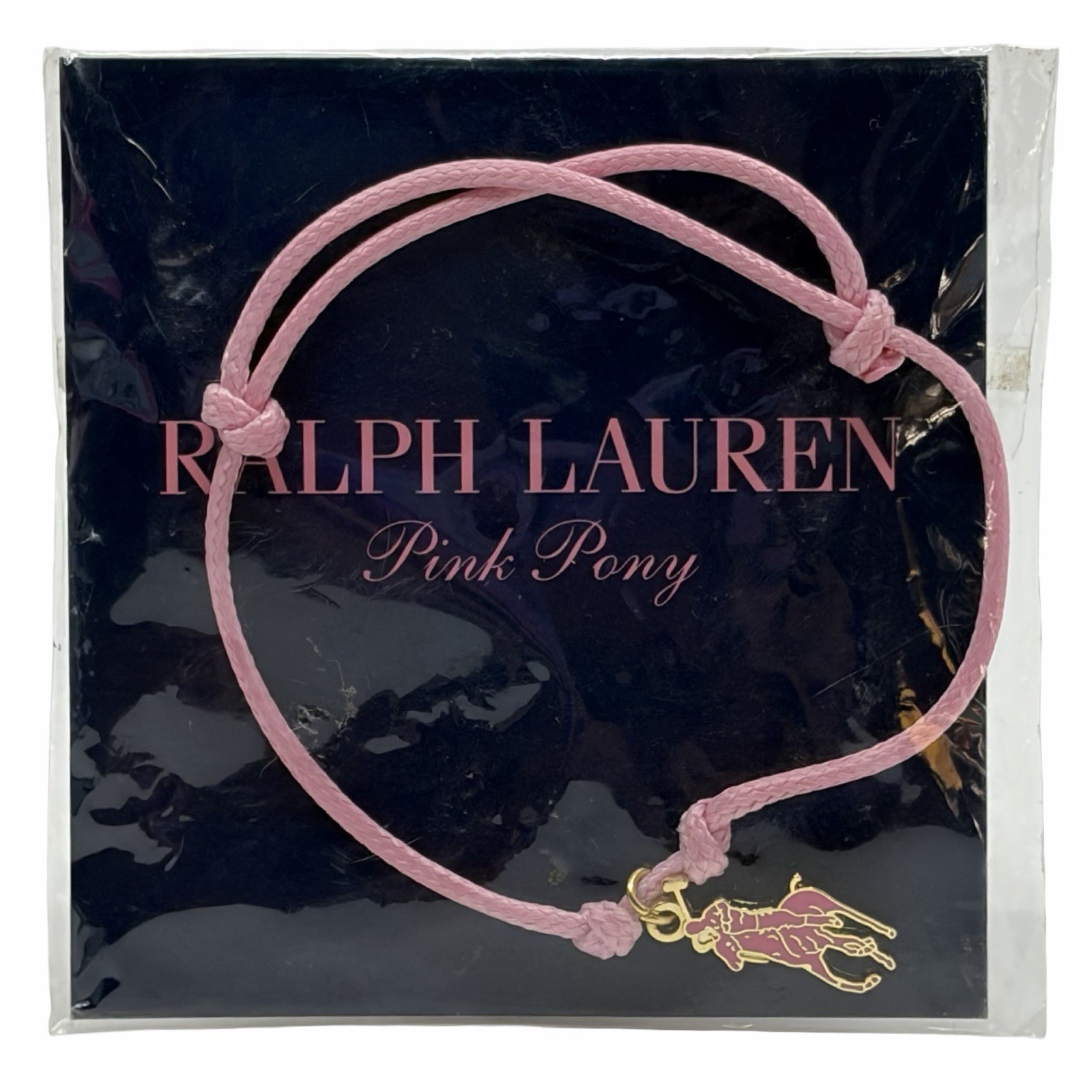 Polo Ralph Lauren Pink Pony Charm Bracelet Cancer Awareness New Sealed gallery