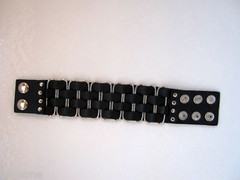 Black or Brown Braided Leather Metal Snap Bracelet