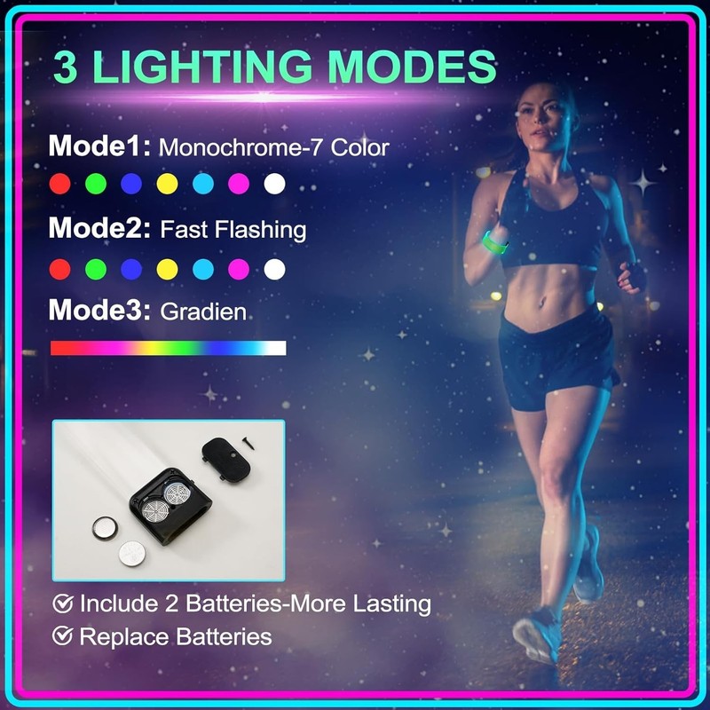 Glow-in-the-Dark LED Wristband with Color-Changing Modes for Halloween Fun gallery