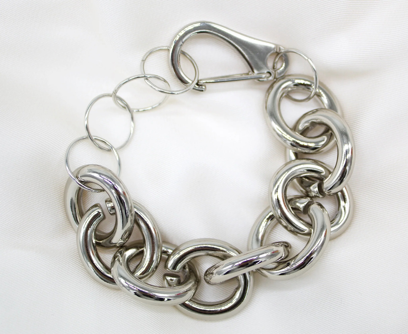 22mm Thick Chunky Rolo Round Link Bracelet With Large Clasp (I295) gallery