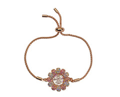 Kirks Folly Goddess Seaview Moon Darling Daisy Slide Bracelet Rose Gold tone