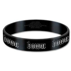 Down Wristband band Logo Official New Black 17 mm rubber One Size