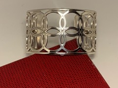 🌸 BRIGHTON Christo NYC Wide Silver Cuff Bracelet (B9) NWT🌸