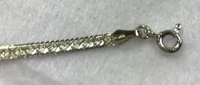 Vintage 925 Silver, Danecraft, Herringbone, Crosshatch Bracelet, Italy, JWL-1298 gallery