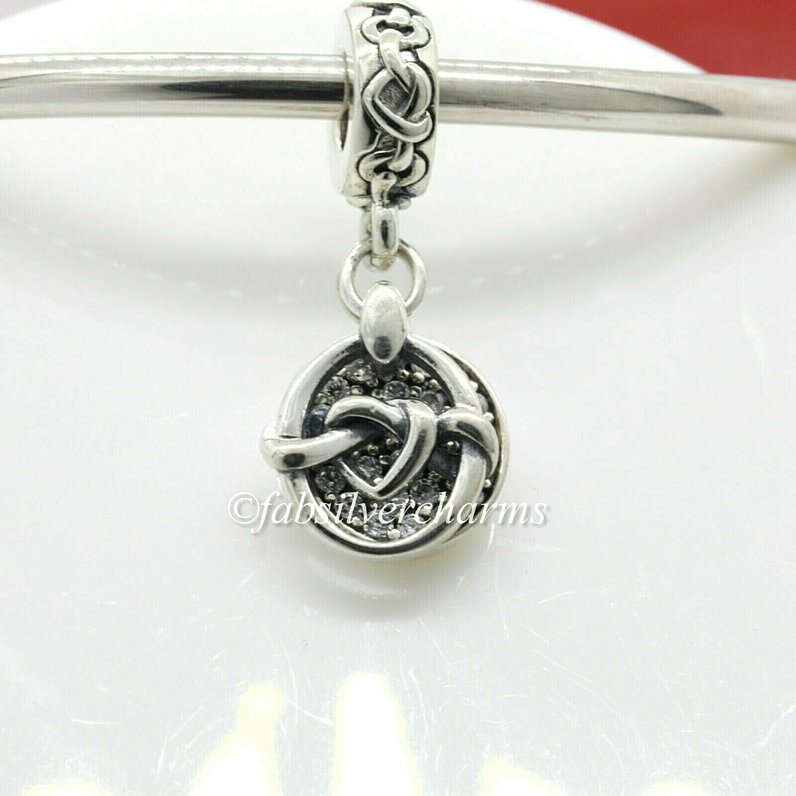 New! Authentic Pandora Joined By Love Knot Heart 798095CZ Valentines Day Gift gallery