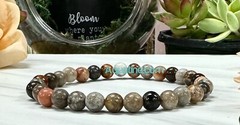 Fossil Coral 6mm Natural Crystal Bead Stretch Bracelet CUSTOM SIZING