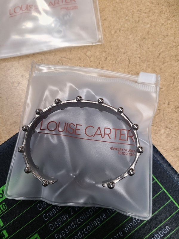 Louise Carter Siver tone Cuff Bracelet gallery