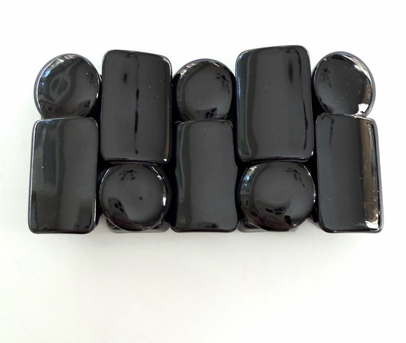 Ingrid Degremont "Bracelet i" – France Rare All-Black Resin Cuff –Ships from USA gallery