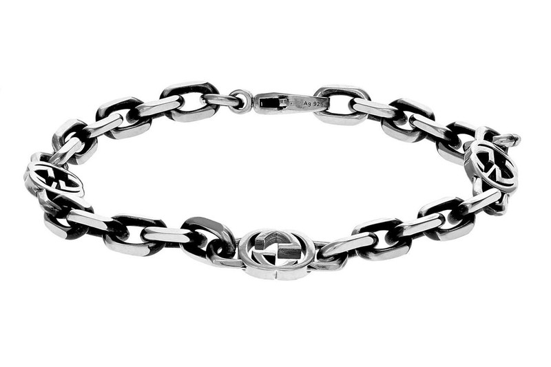 GUCCI Sterling Silver Interlocking GG Bracelet YBA6207980010 gallery