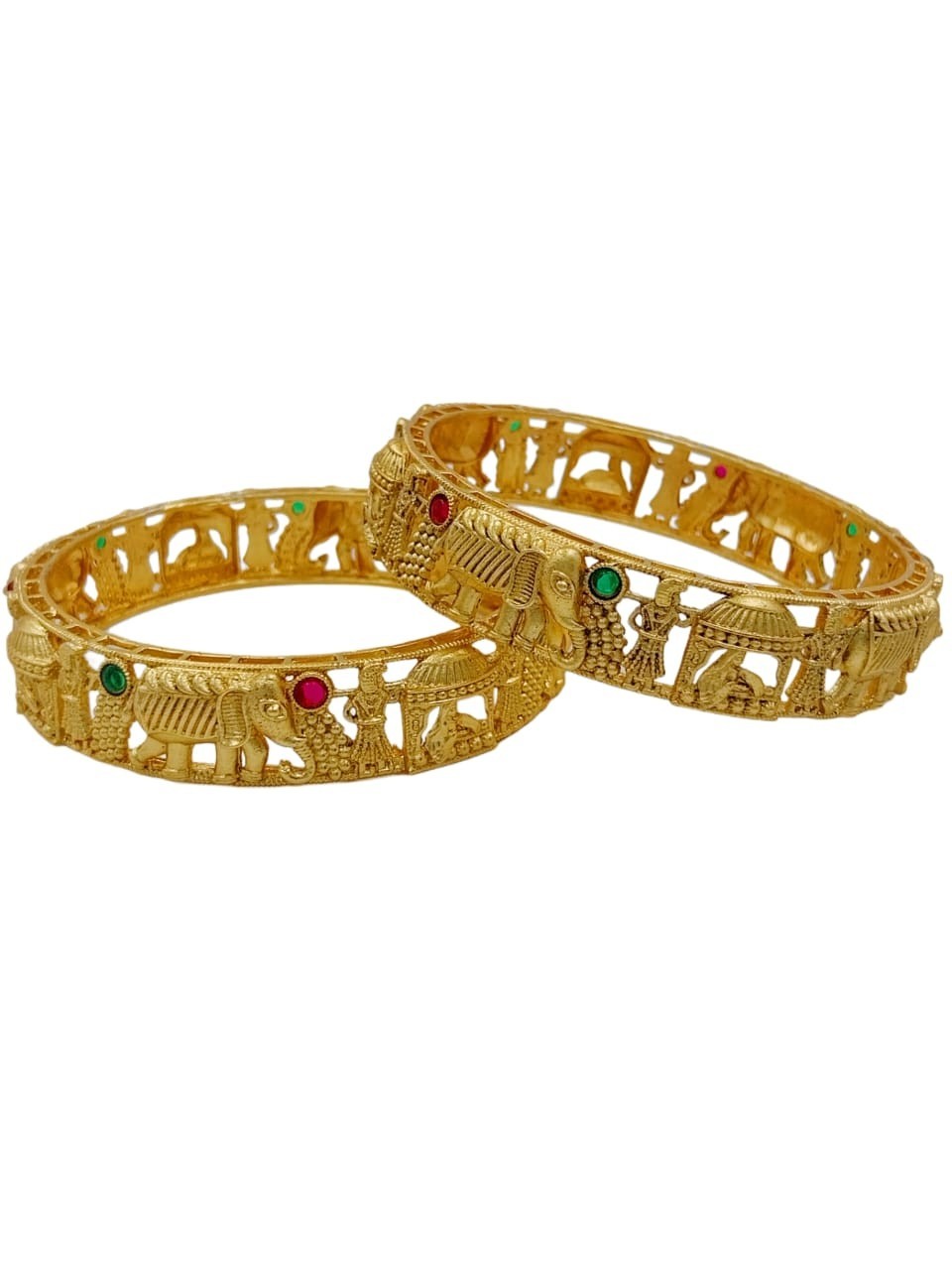 22K Gold Plated Indian Bridal Jewelry Ethnic Bollywood Kada Bracelet Bangles Set gallery