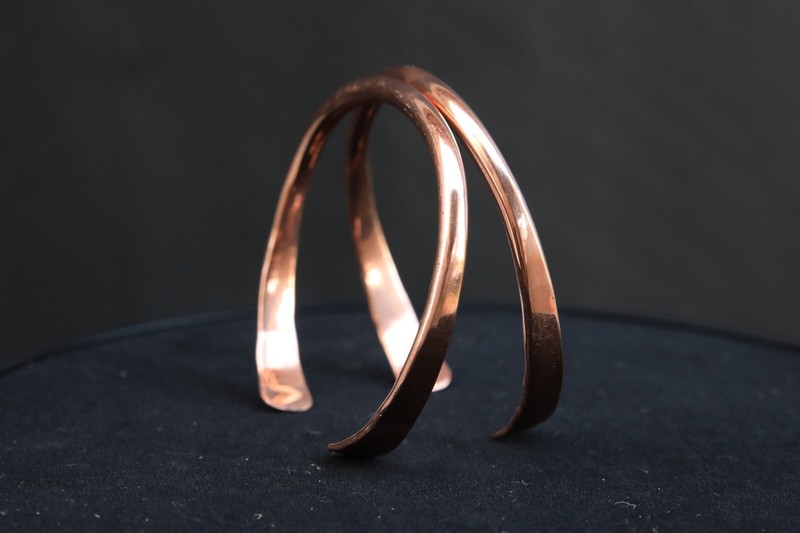 Vintage Solid Copper Cuff Bracelet For Women and Men Arthritis Pain Bangle gallery