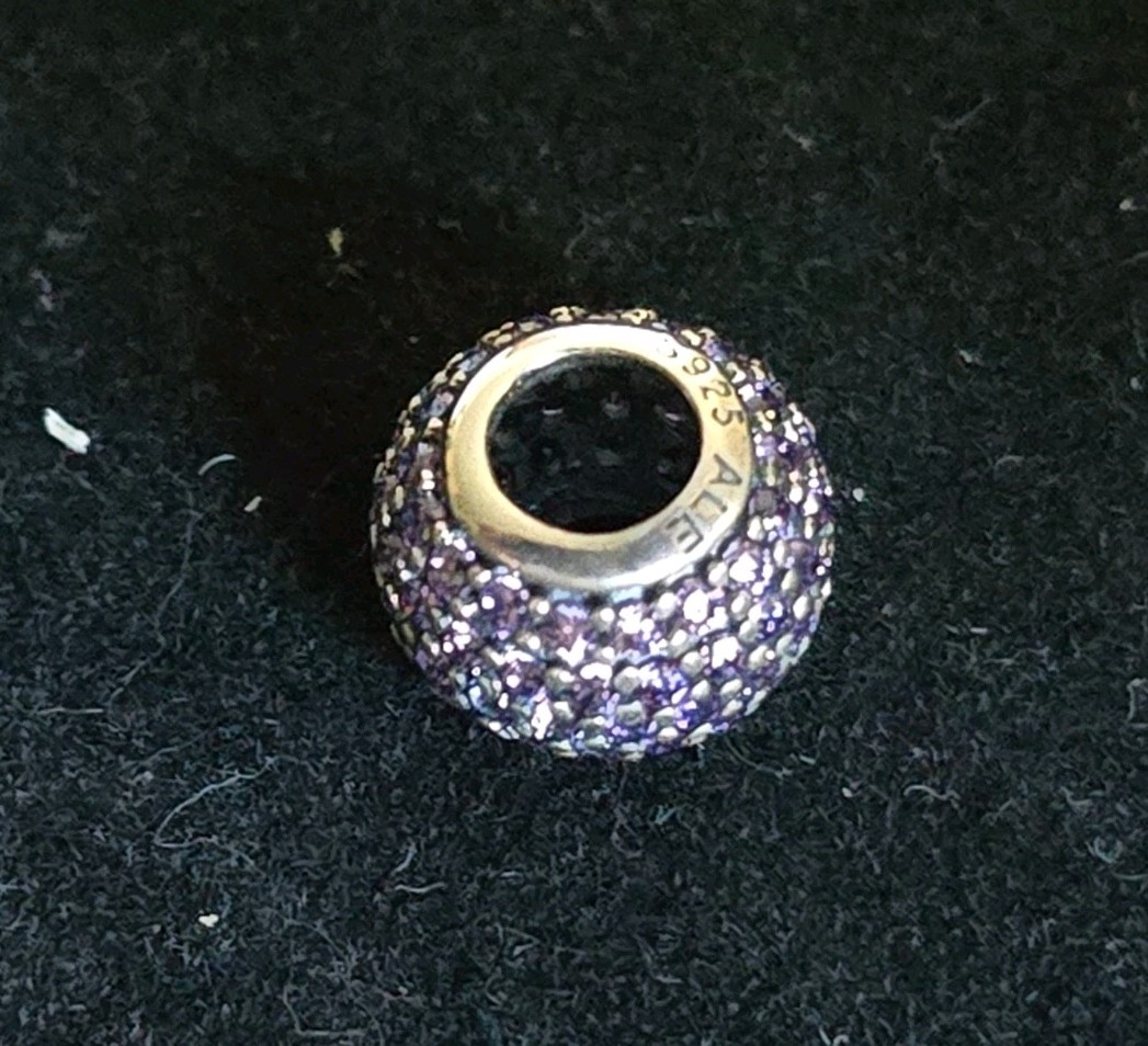 Pandora Pave Lights Light Purple Sterling Silver Charm gallery