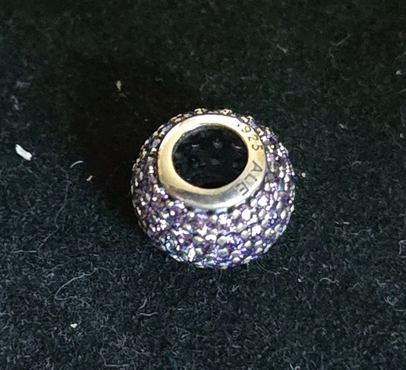 Pandora Pave Lights Light Purple Sterling Silver Charm gallery