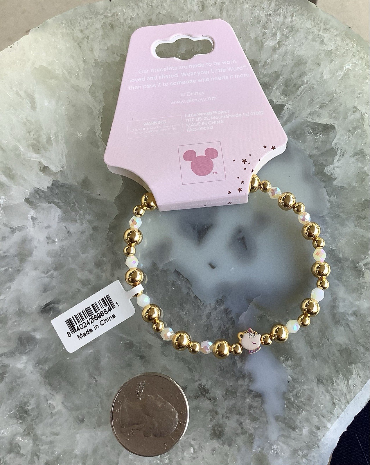Little Words Project Disney Princess Beauty and the Beast Mrs Potts Bracelet M/L gallery