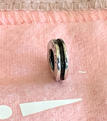 Authentic Pandora Sterling Silver Slim Wave split spacer NEW
