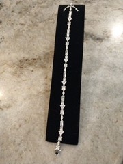 Lustro Stella Finest CZ Mixed Shapes Bracelet in Rhodium Over Sterling Silver (8